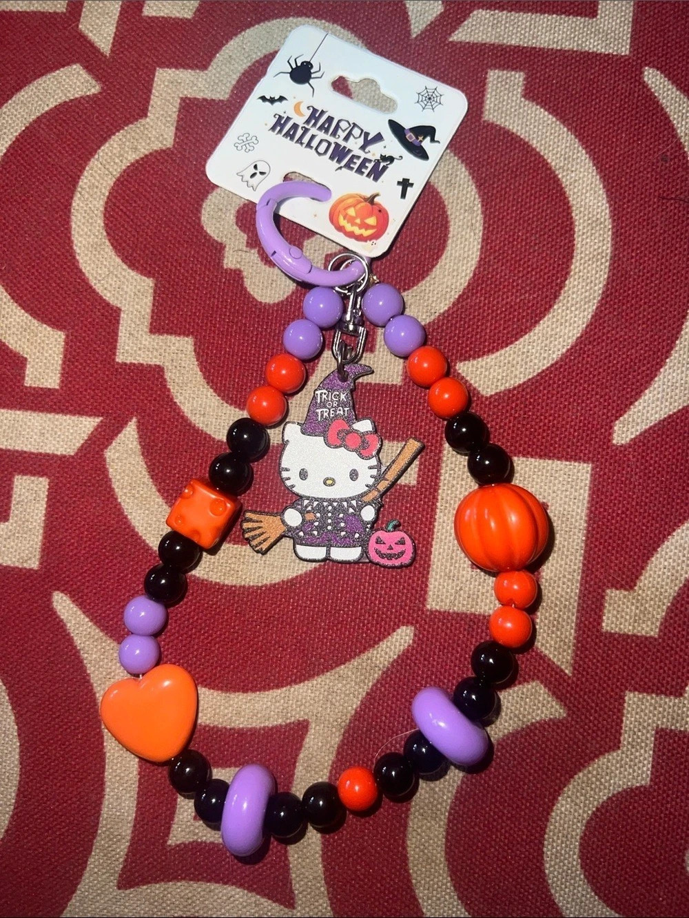 Hello Kitty Halloween Charm Key Ring - Picture 1 of 4